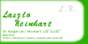 laszlo meinhart business card